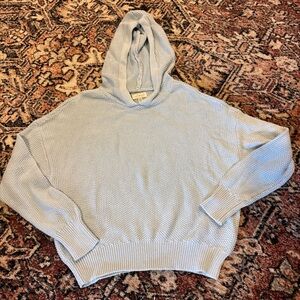 Lucky Brand Pale Blue Knit Hoodie